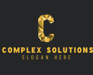 Golden Luxury Letter C logo design