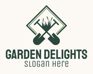 Shovel Grass Gardening logo design