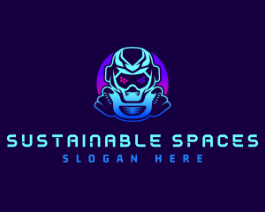 Space Robot Astronaut logo design