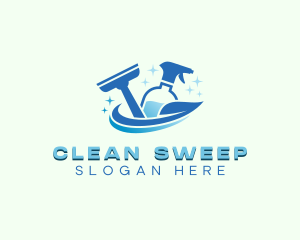 Natural Cleaning Disinfection logo design