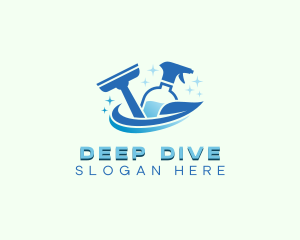 Natural Cleaning Disinfection logo design