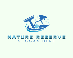 Natural Cleaning Disinfection logo design