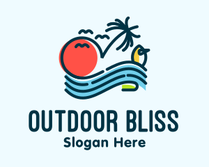 Tropical Ocean Wave logo design