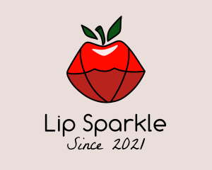 Red Apple Lips logo design