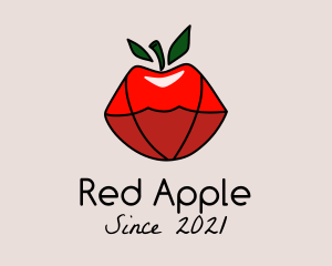 Red Apple Lips logo design