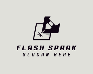 Laser Spark Ironwork logo design