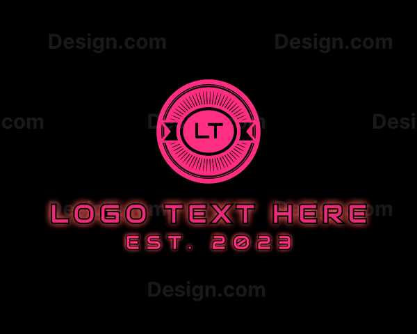 Neon Futuristic Business Logo