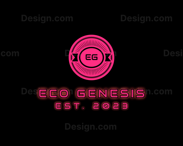 Neon Futuristic Business Logo