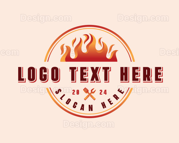 Grill Barbecue Restaurant Logo