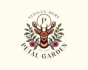 Flower Floral Deer logo