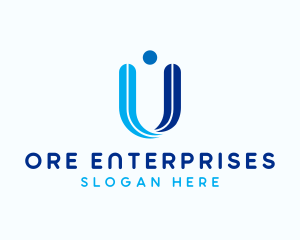 Consulting Company Letter U logo design