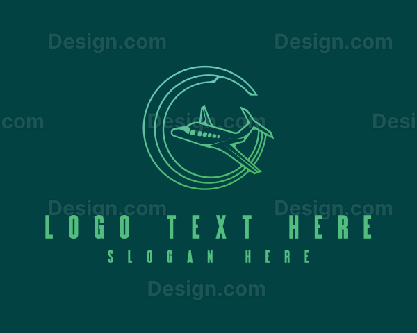 Airplane Tourism Travel Logo