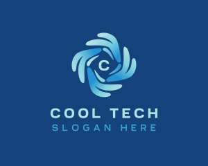 Cooling Air Conditioning logo design