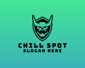 Skull Devil Shield logo design