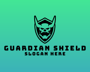 Skull Devil Shield logo design