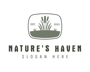 Plant Meadow Emblem logo design