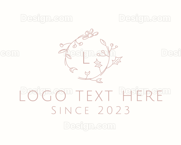 Leaf Branch Flower Decor Logo