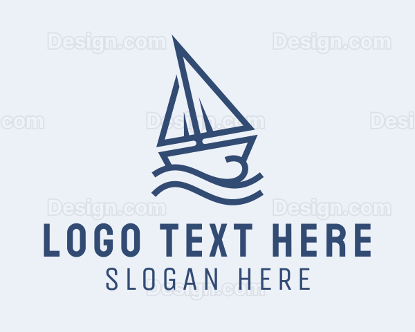 Sailing Boat Cruise Logo