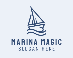 Sailing Boat Cruise logo design