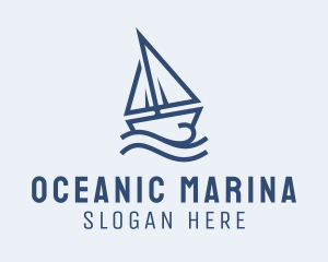 Sailing Boat Cruise logo design