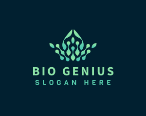 Biotech Technology Leaf logo design