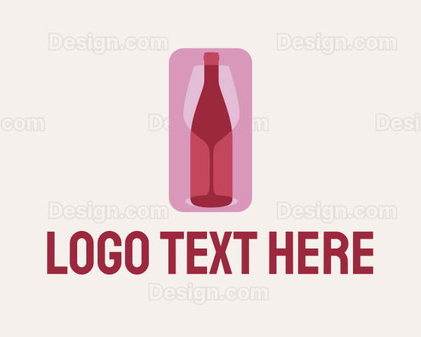 Wine Glass Bottle Party Logo