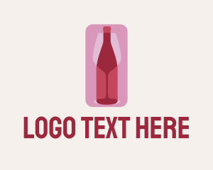 Wine Glass Bottle Party  logo