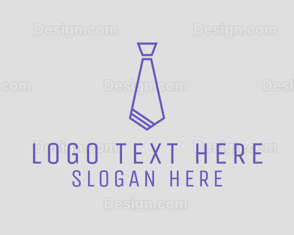 Stylish Suit Tie Logo