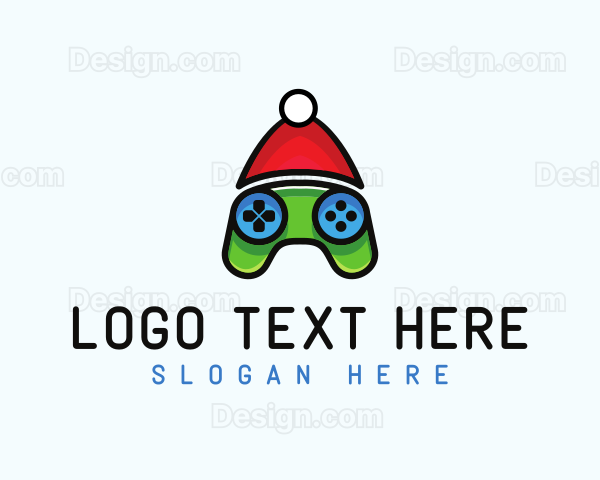 Santa Hat Game Controller Logo