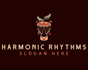 Percussion Tribal Drum logo design