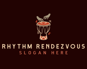 Percussion Tribal Drum logo design