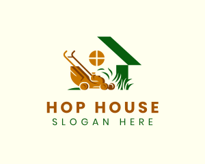 House Lawn Mower logo design