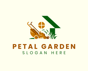 House Lawn Mower logo design