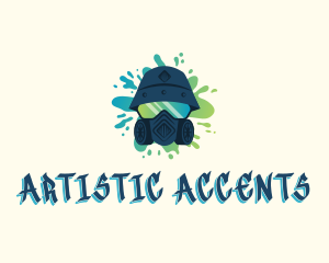 Graffiti Artist Paint Splatter logo design