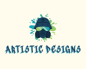 Graffiti Artist Paint Splatter logo design