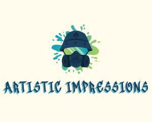 Graffiti Artist Paint Splatter logo design