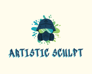 Graffiti Artist Paint Splatter logo design