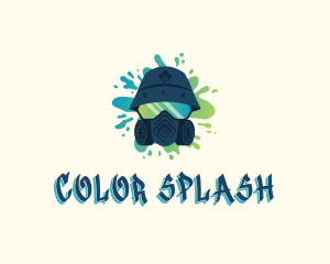 Graffiti Artist Paint Splatter logo design