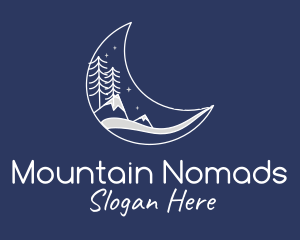 Crescent Moon Campsite logo design