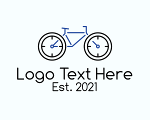 Bike Clock Outline  logo