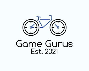 Bike Clock Outline  logo