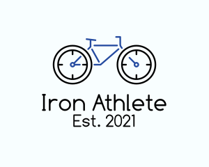 Bike Clock Outline  logo design