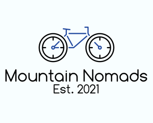 Bike Clock Outline  logo