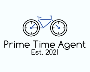 Bike Clock Outline  logo design