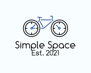 Bike Clock Outline  logo design