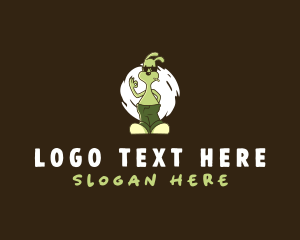 Bunny Smoking Marijuana  logo