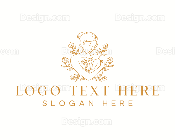 Floral Postpartum Parenting Logo