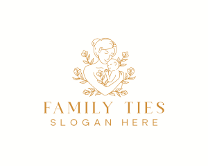 Floral Postpartum Parenting logo design