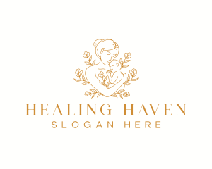 Floral Postpartum Parenting logo