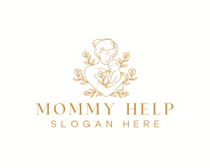 Floral Postpartum Parenting logo